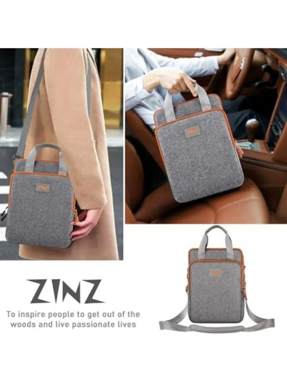 Expandable Laptop Shoulder Bag 12-13